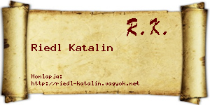 Riedl Katalin névjegykártya