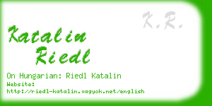 katalin riedl business card